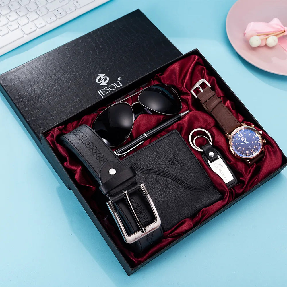 Men’s 6‑in‑1 Watch, Wallet & Accessories Set