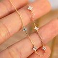 18K Gold-Plated Zircon Flower Bracelet