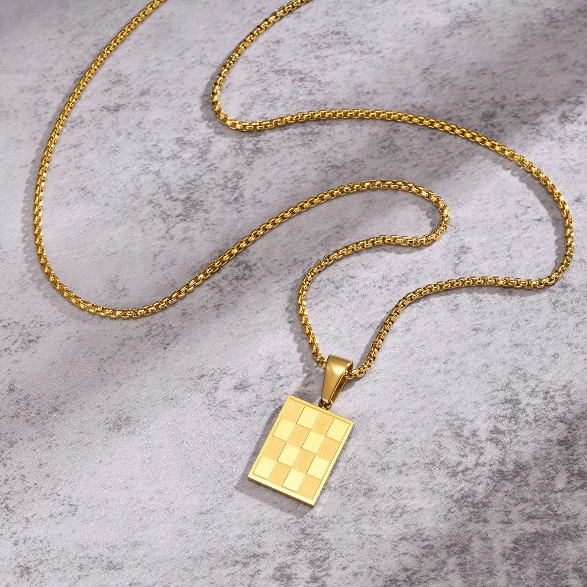 Vnox Men’s Small Stainless Steel Dog Tag Necklace