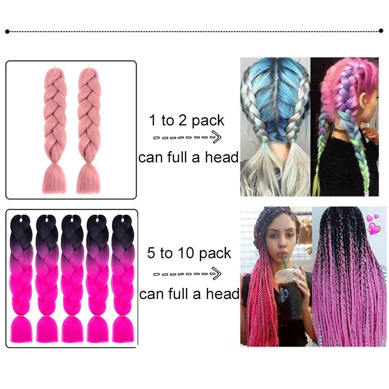 24" Jumbo Braiding Hair