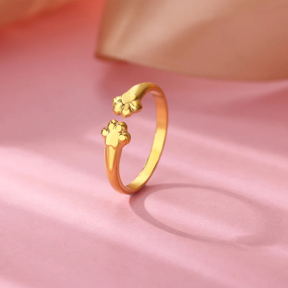 Evil Eye Gold Zircon Adjustable Ring