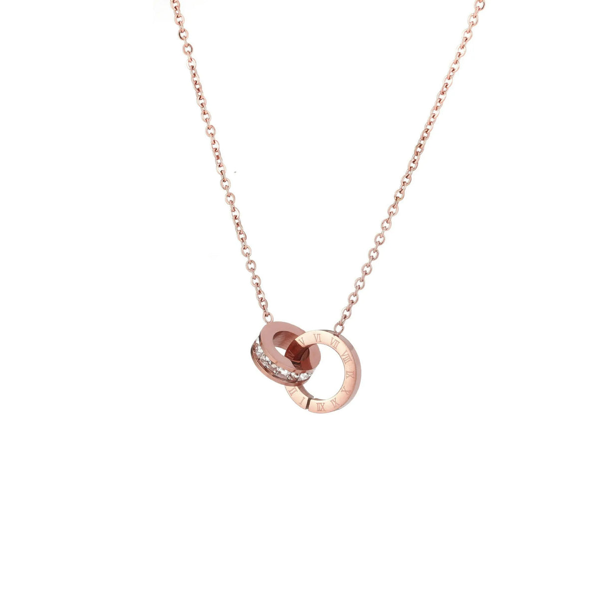 18K Gold Interlocking Circles Collar Necklace