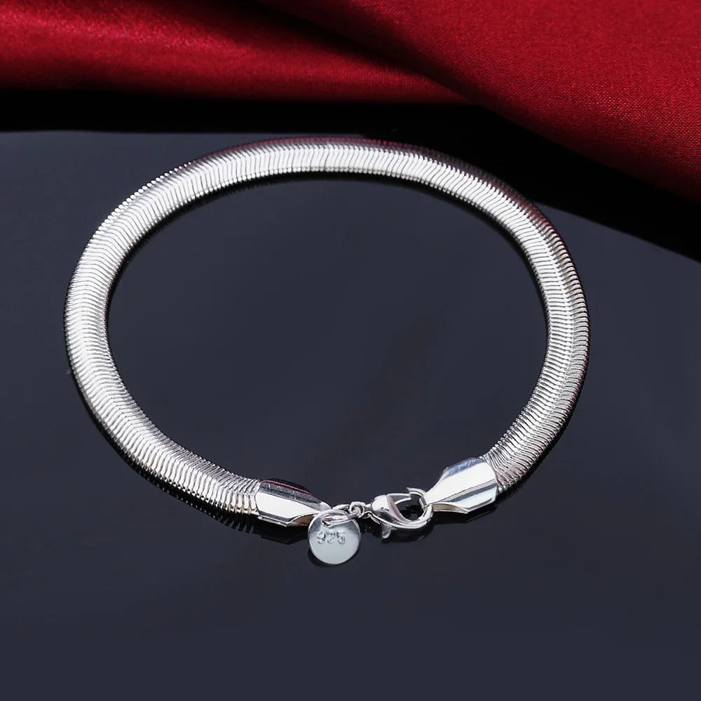 925 Sterling Silver Chain Bracelet for Men & Women – Elegant Classic Design