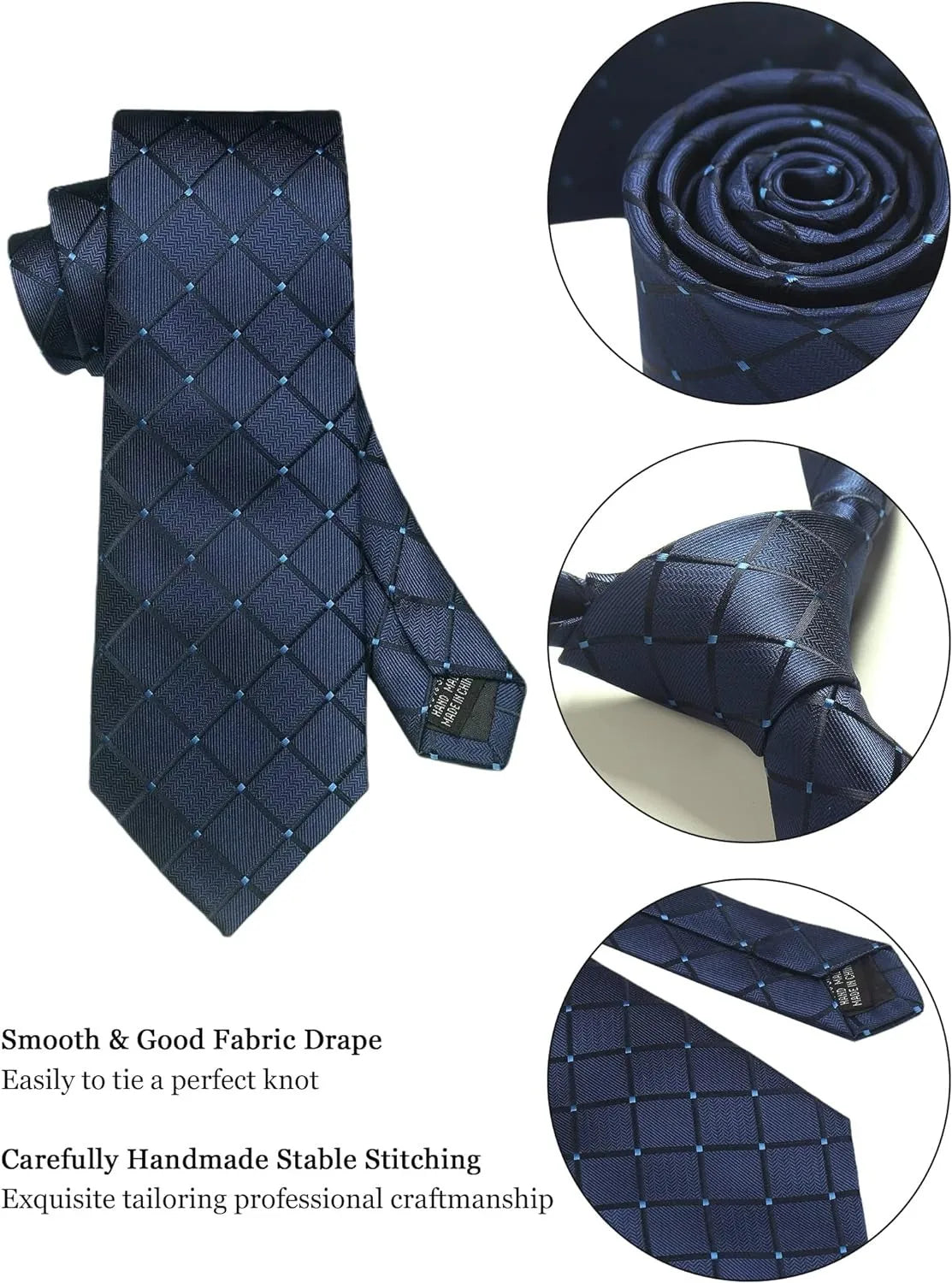 Men’s 100% Silk Tie Set with Gift Box