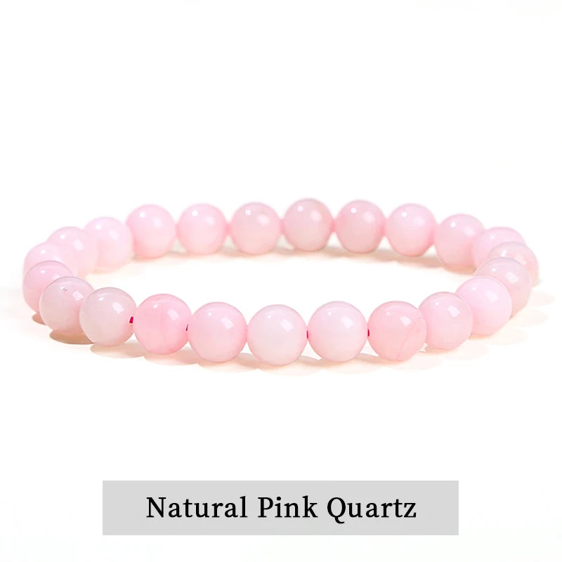 Natural Stone Bead Bracelet – Amethyst, Tiger Eye & Crystal Design for Men & Women