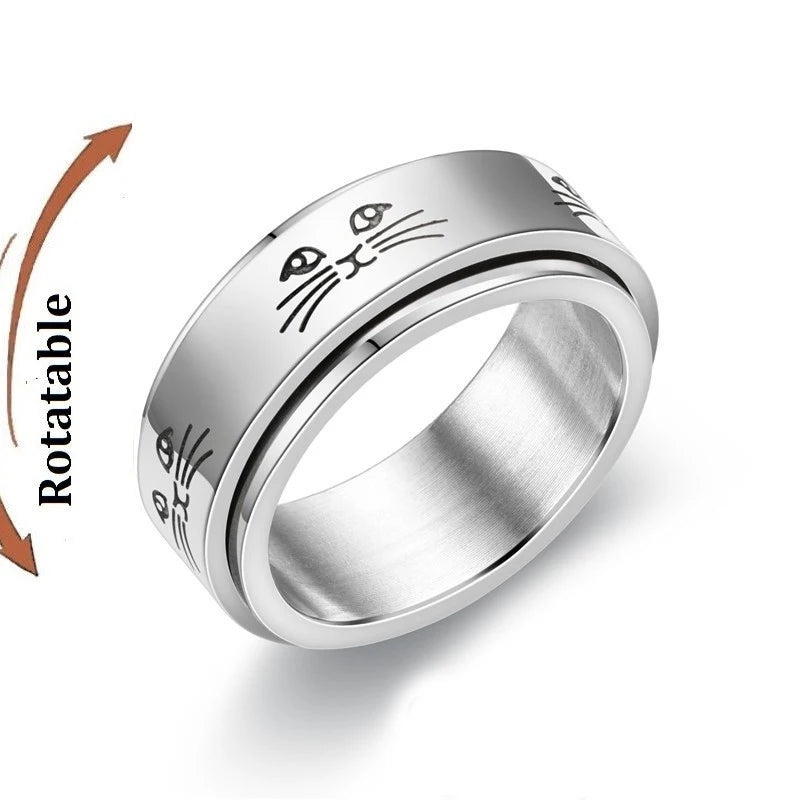 Stainless Steel Rotating Couple Spinner Rings