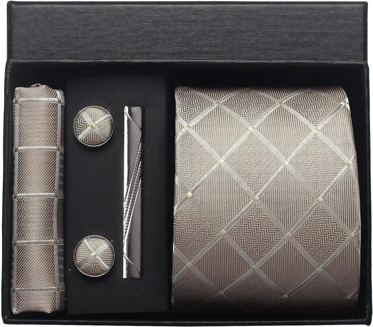 Men’s 100% Silk Tie Set with Gift Box