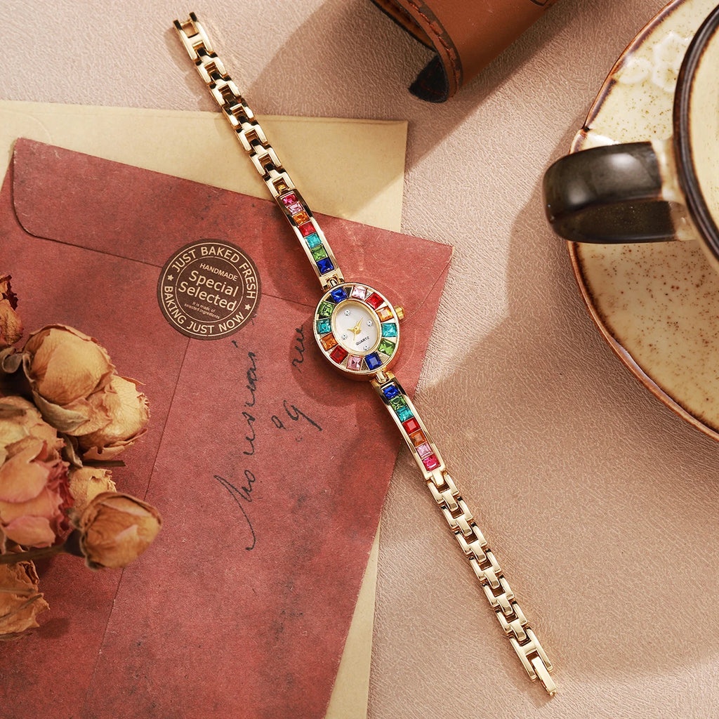 Luxury Rhinestone Women’s Quartz Bracelet Watch