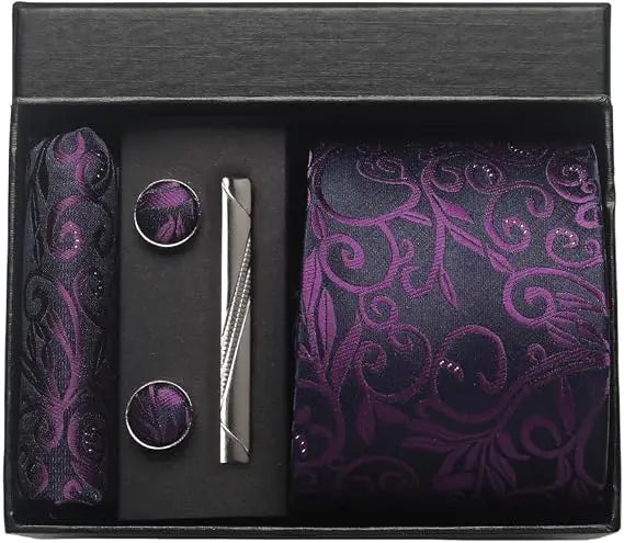 Luxury Silk Paisley Men’s Tie Gift Set
