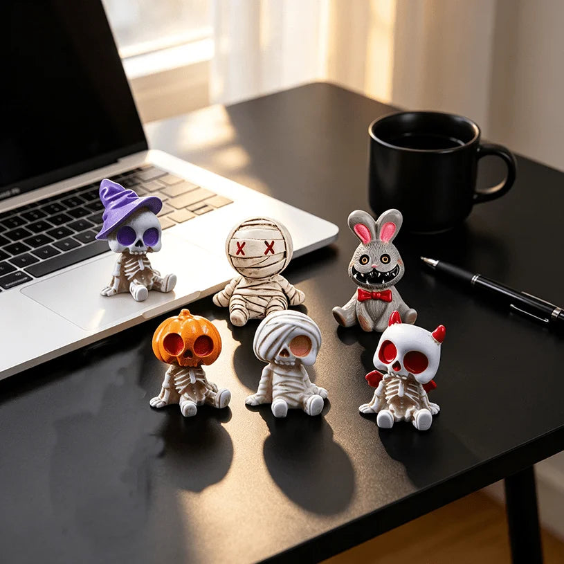 Skeleton and Mummy Figurines