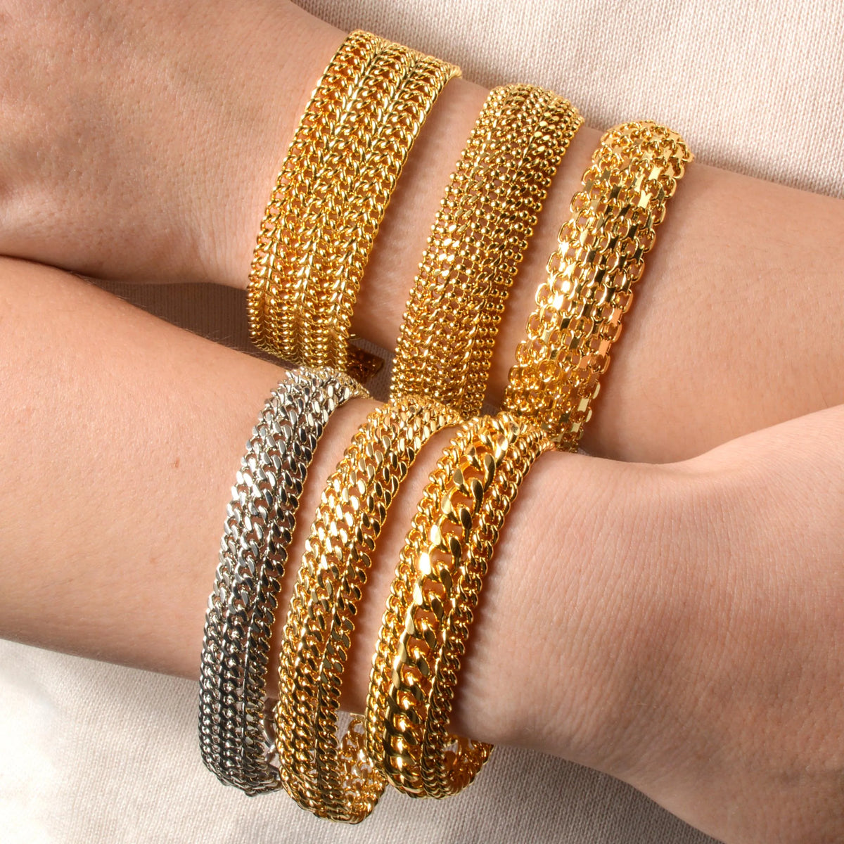 18K Gold Plated Miami Curb Chain Bracelet