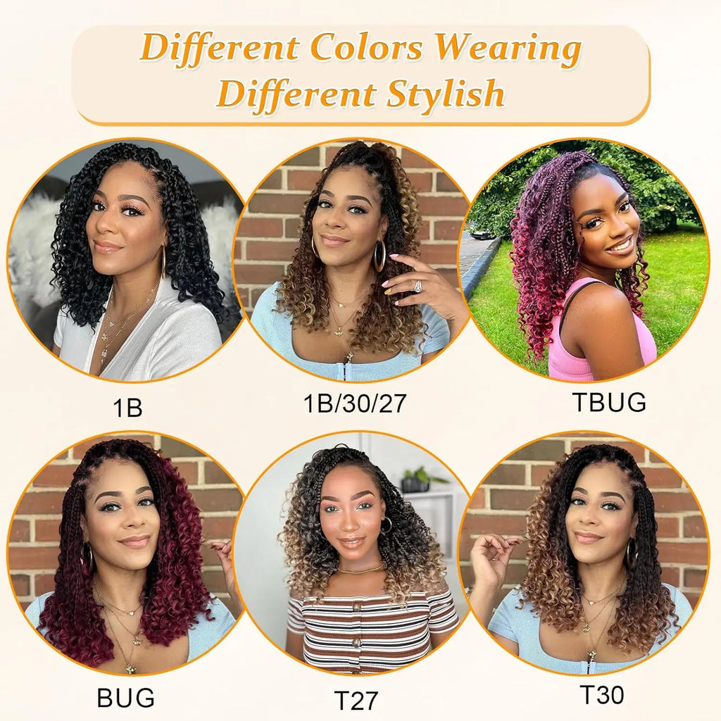 10" Goddess Box Braids Crochet Hair