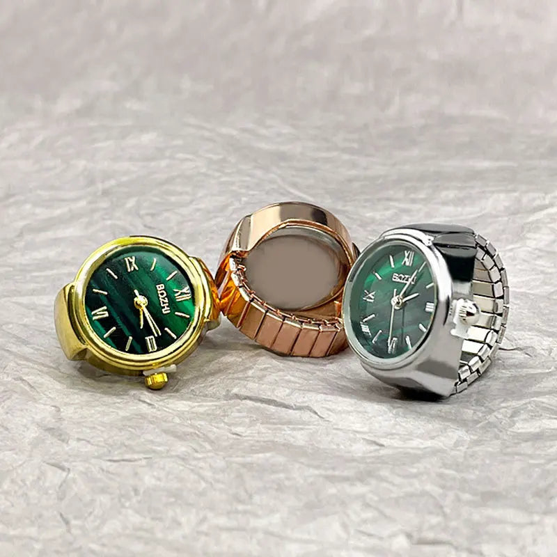 Vintage Quartz Finger Watch Ring Unisex