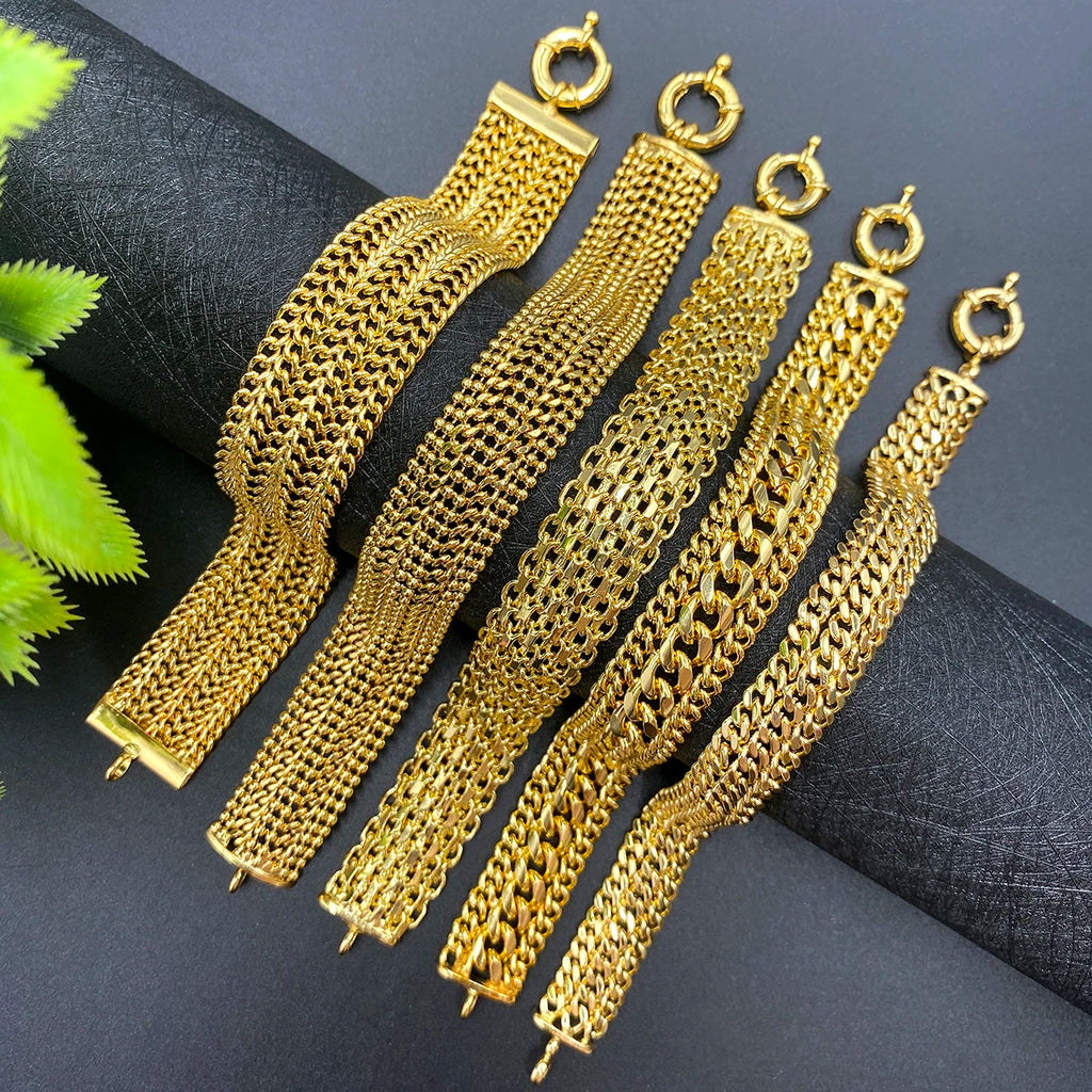18K Gold Plated Miami Curb Chain Bracelet