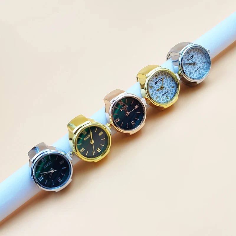 Vintage Quartz Finger Watch Ring Unisex