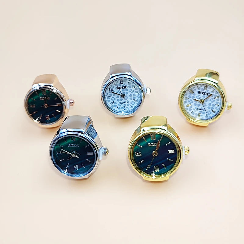 Vintage Quartz Finger Watch Ring Unisex