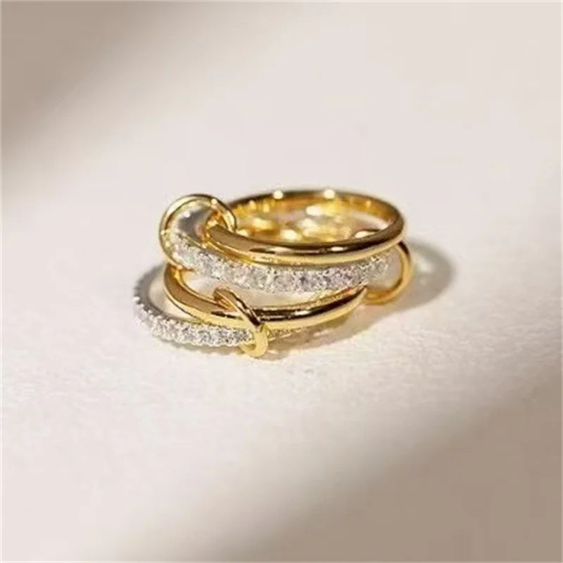 Two-Tone Copper Stacking Ring Set for Women