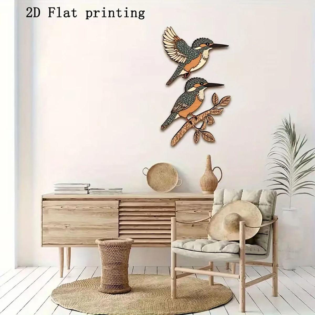 Kingfisher Wooden Wall Stickers