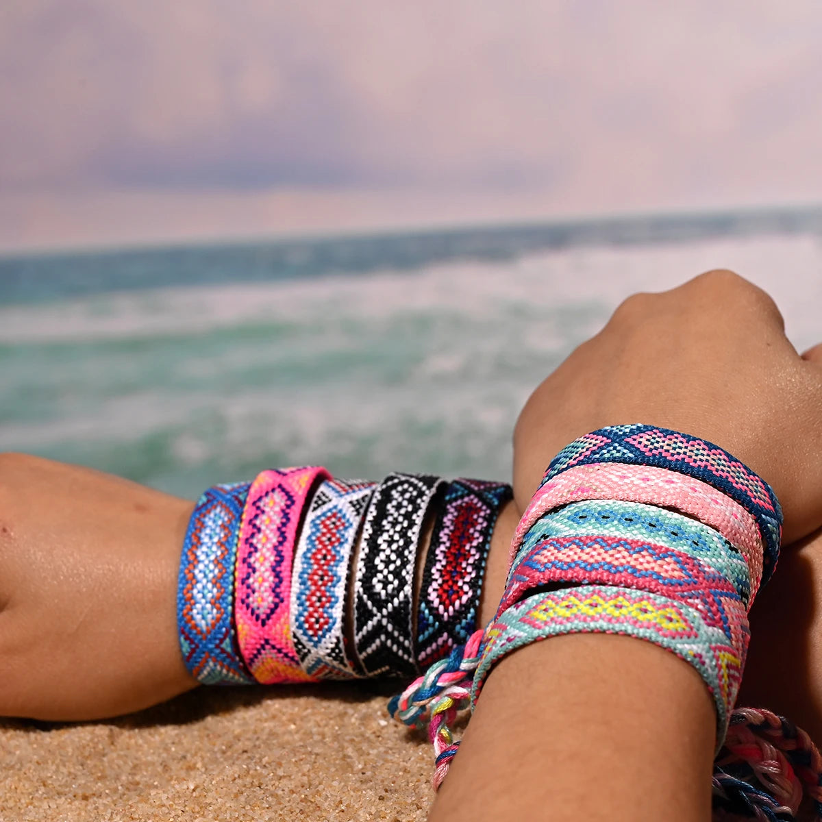 10-Piece Friendship Bracelet Set – Boho Design for Men & Women