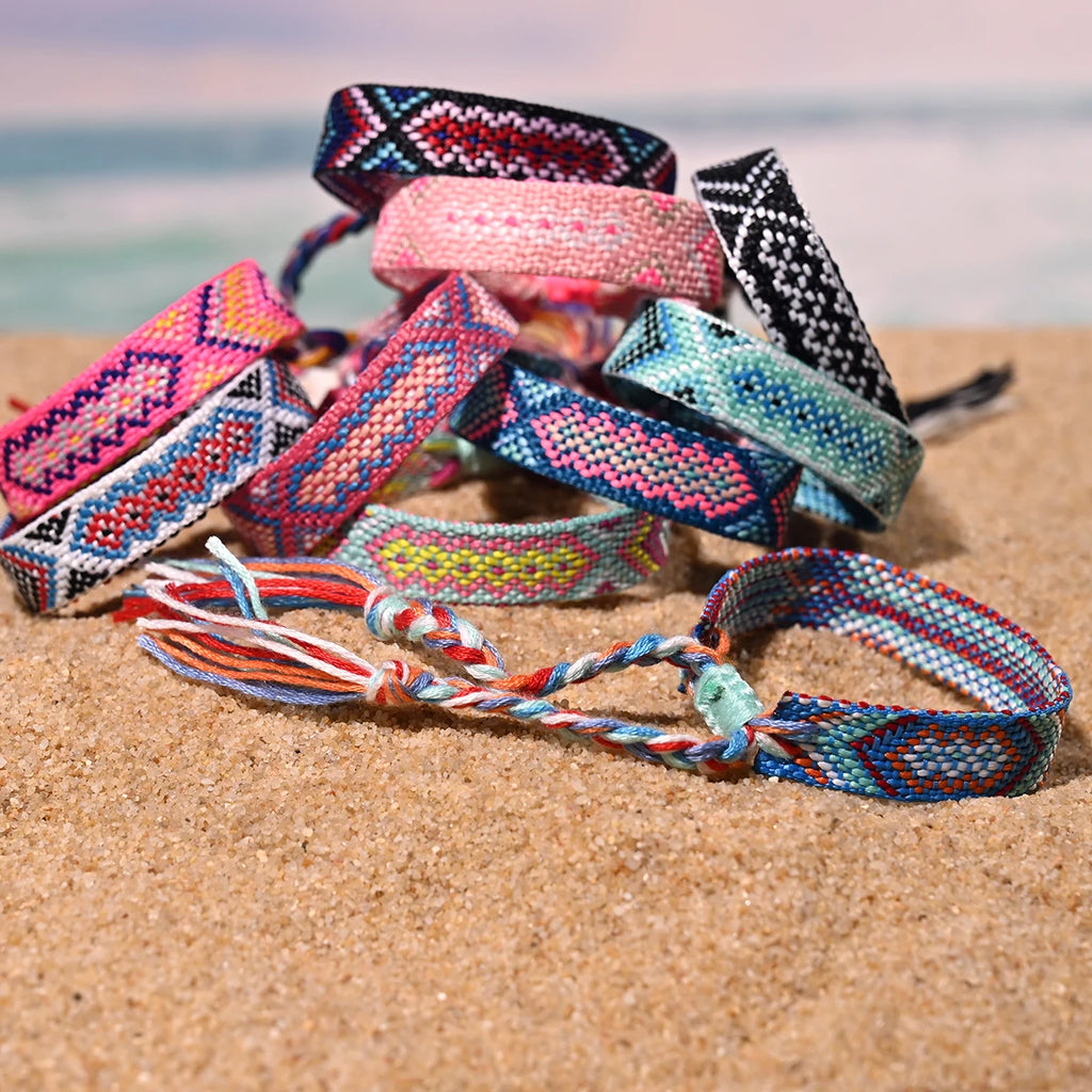 10-Piece Friendship Bracelet Set – Boho Design for Men & Women