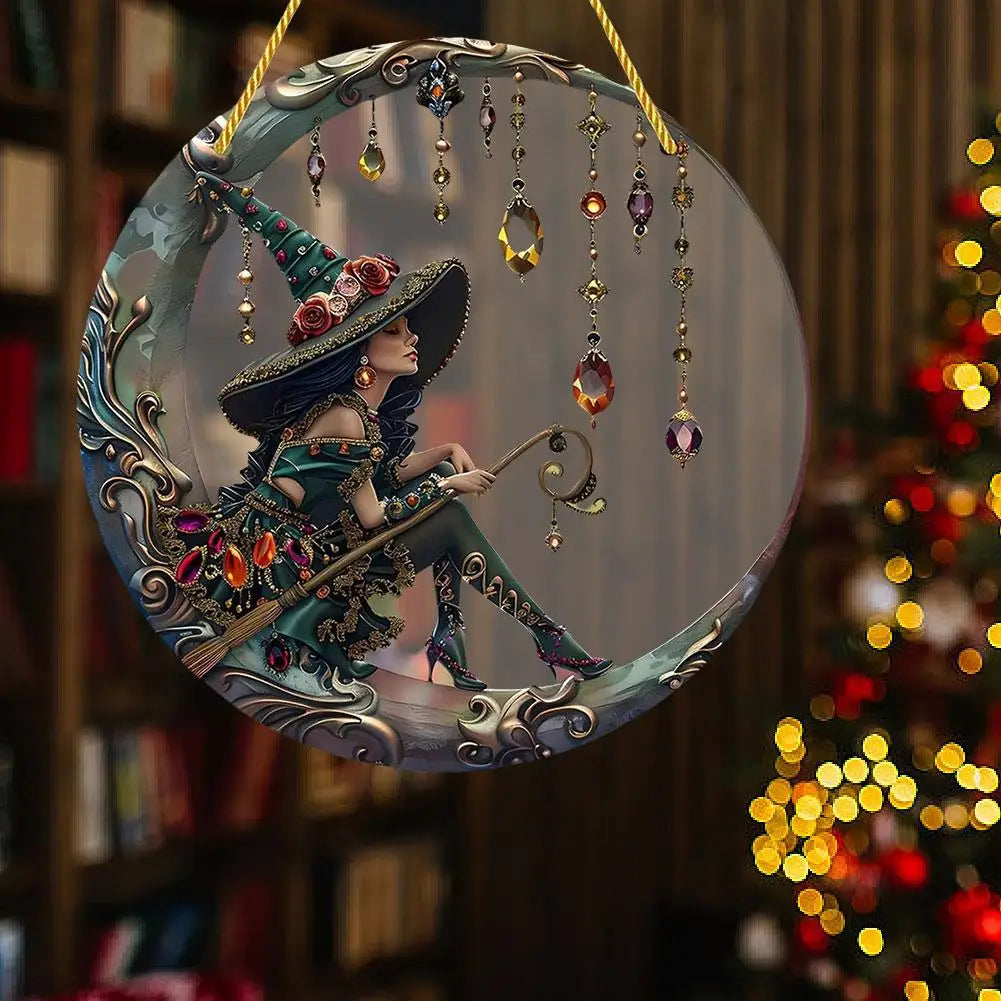 Moonlit Witch Window Hanging