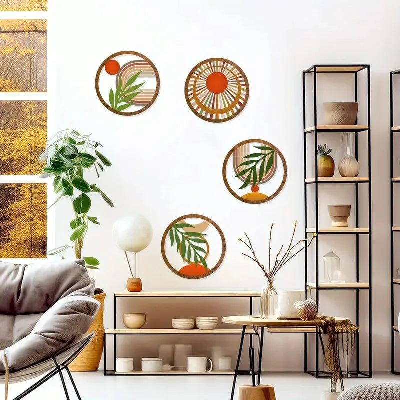 Bohemian Round Wooden Wall Art