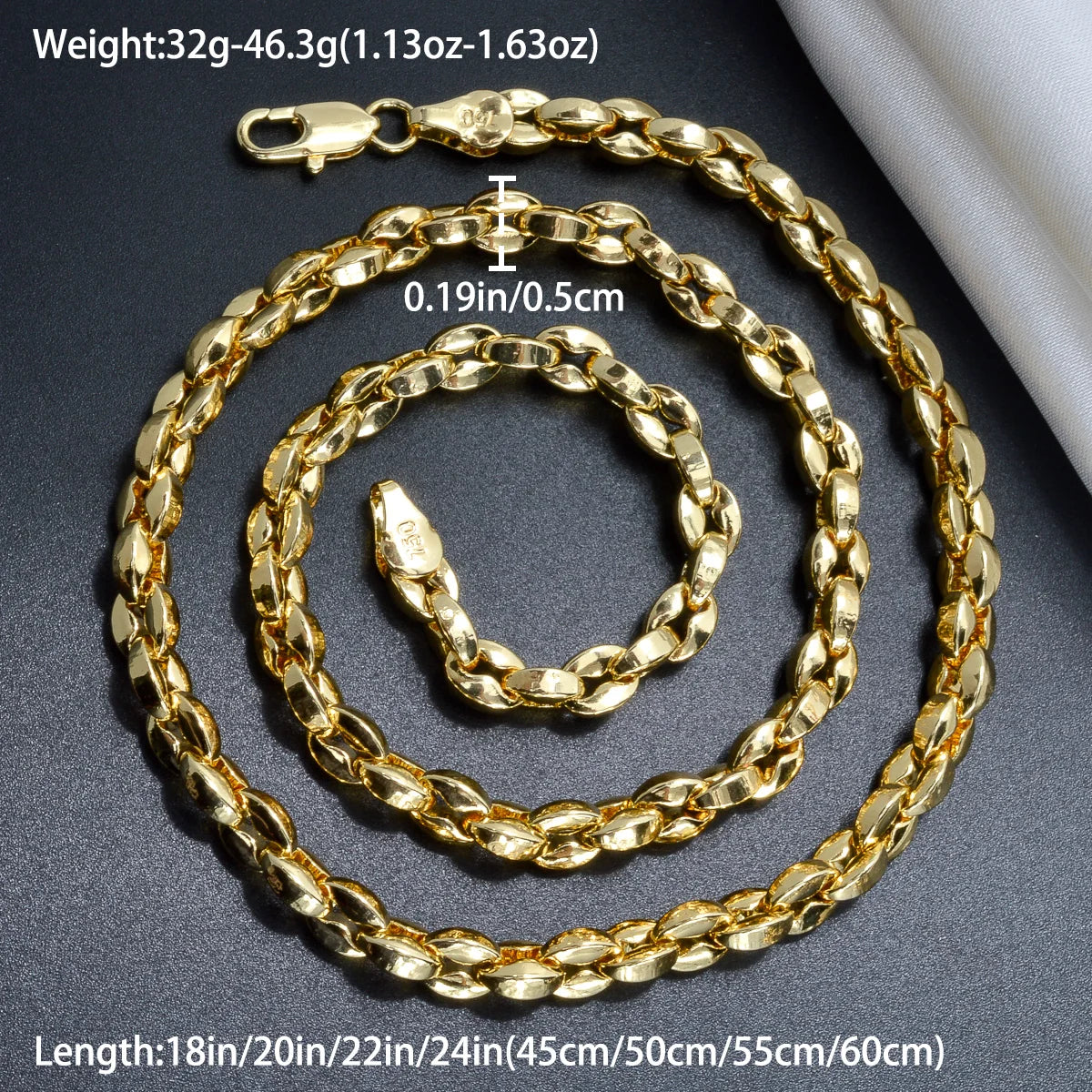 Wide Interwoven Link Necklace