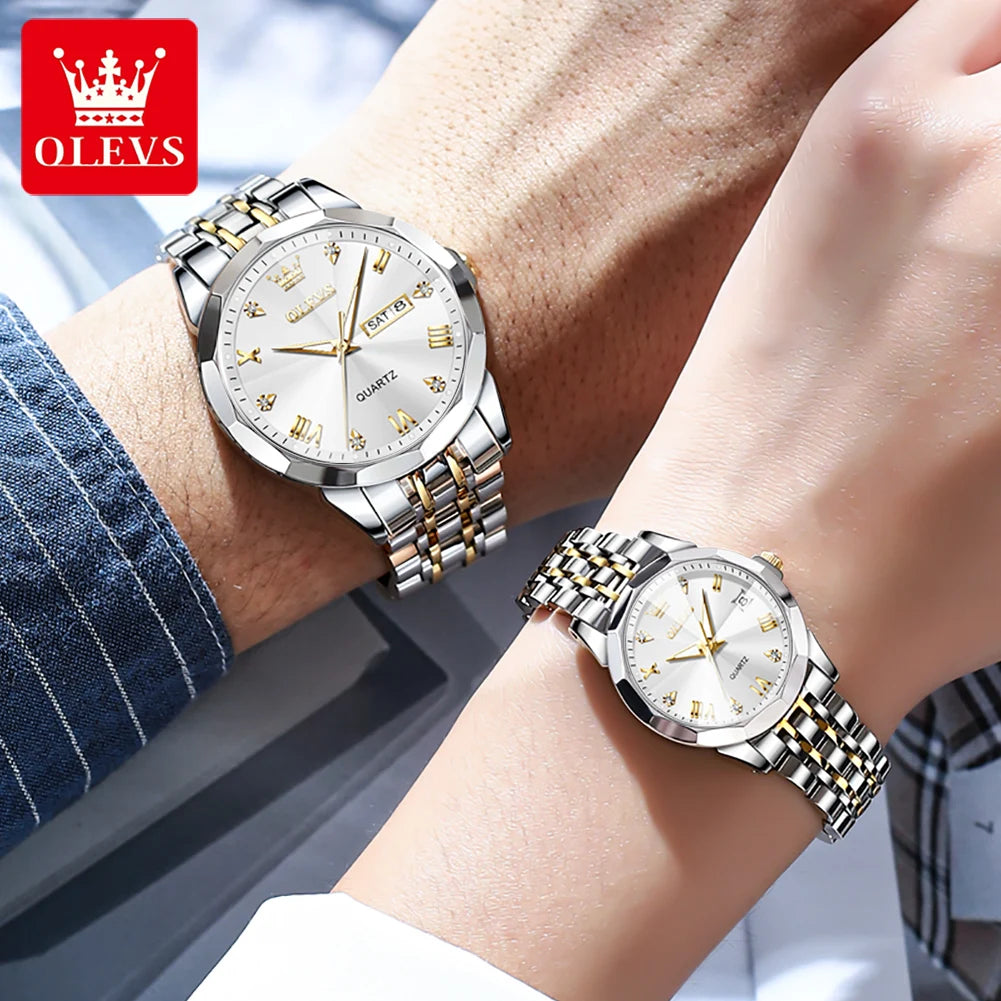 OLEVS 9931 Luxury Couple Quartz Watches