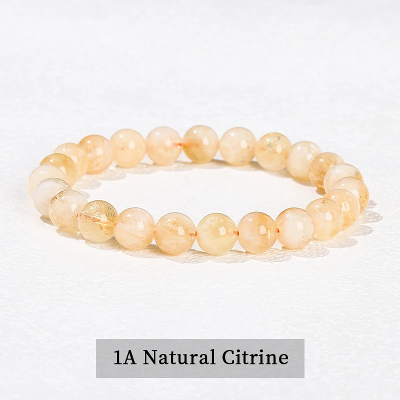 Natural Stone Bead Bracelet – Amethyst, Tiger Eye & Crystal Design for Men & Women