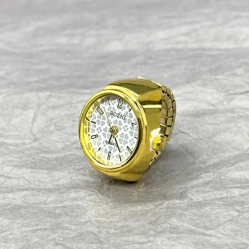 Vintage Quartz Finger Watch Ring Unisex