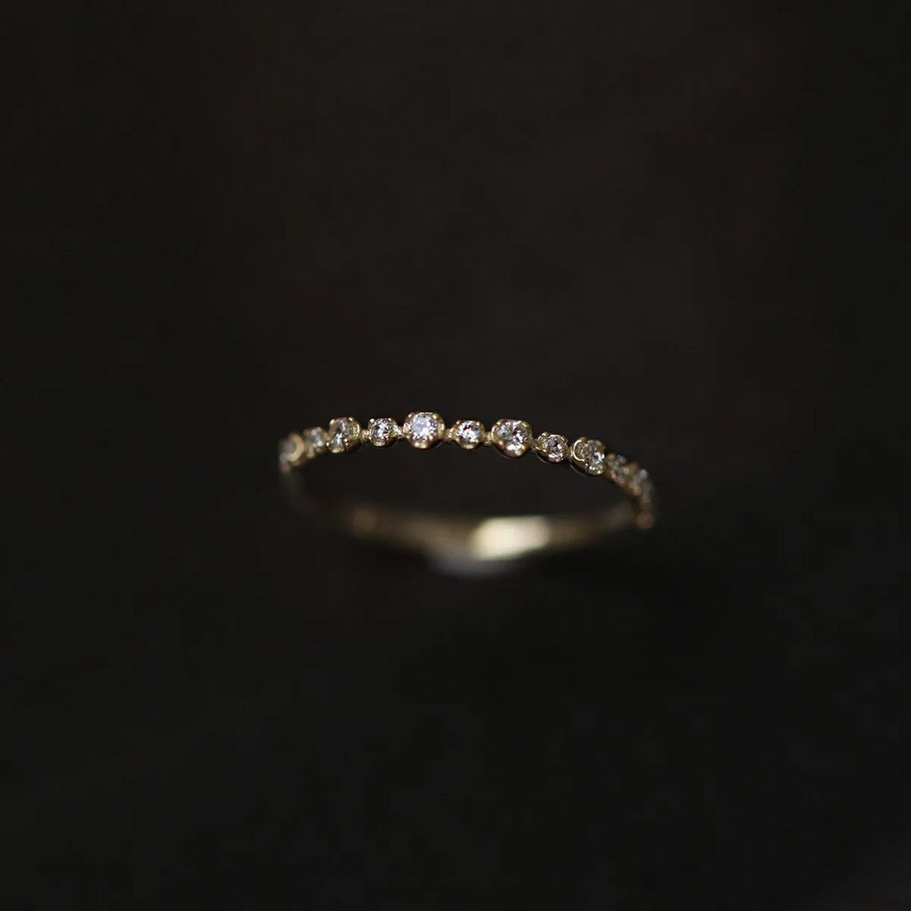 14K Gold-Plated 925 Sterling Silver Zircon Ring