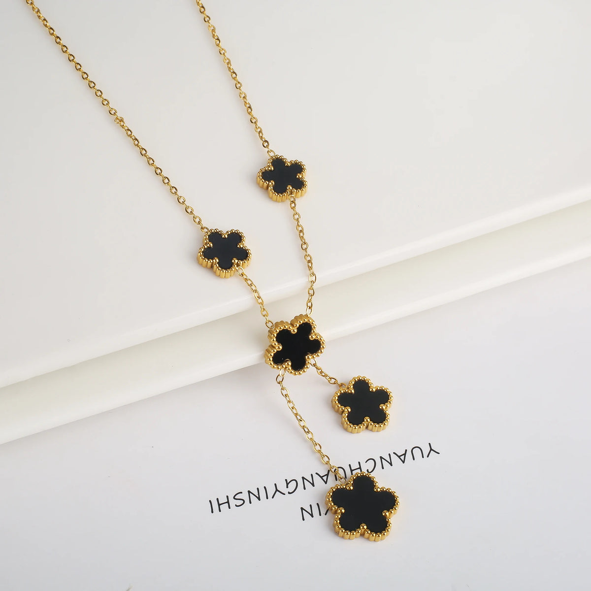 Clover Flower Adjustable Stainless Steel Bracelet