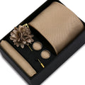 Men’s Solid Color Tie & Accessories Set