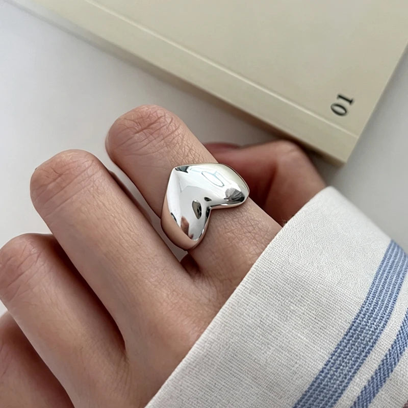 Blue Moonstone Adjustable Sterling Silver Ring