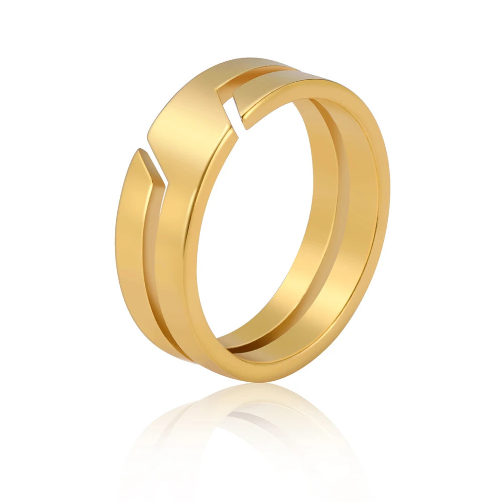 Black Stainless Steel Minimalist Unisex Ring
