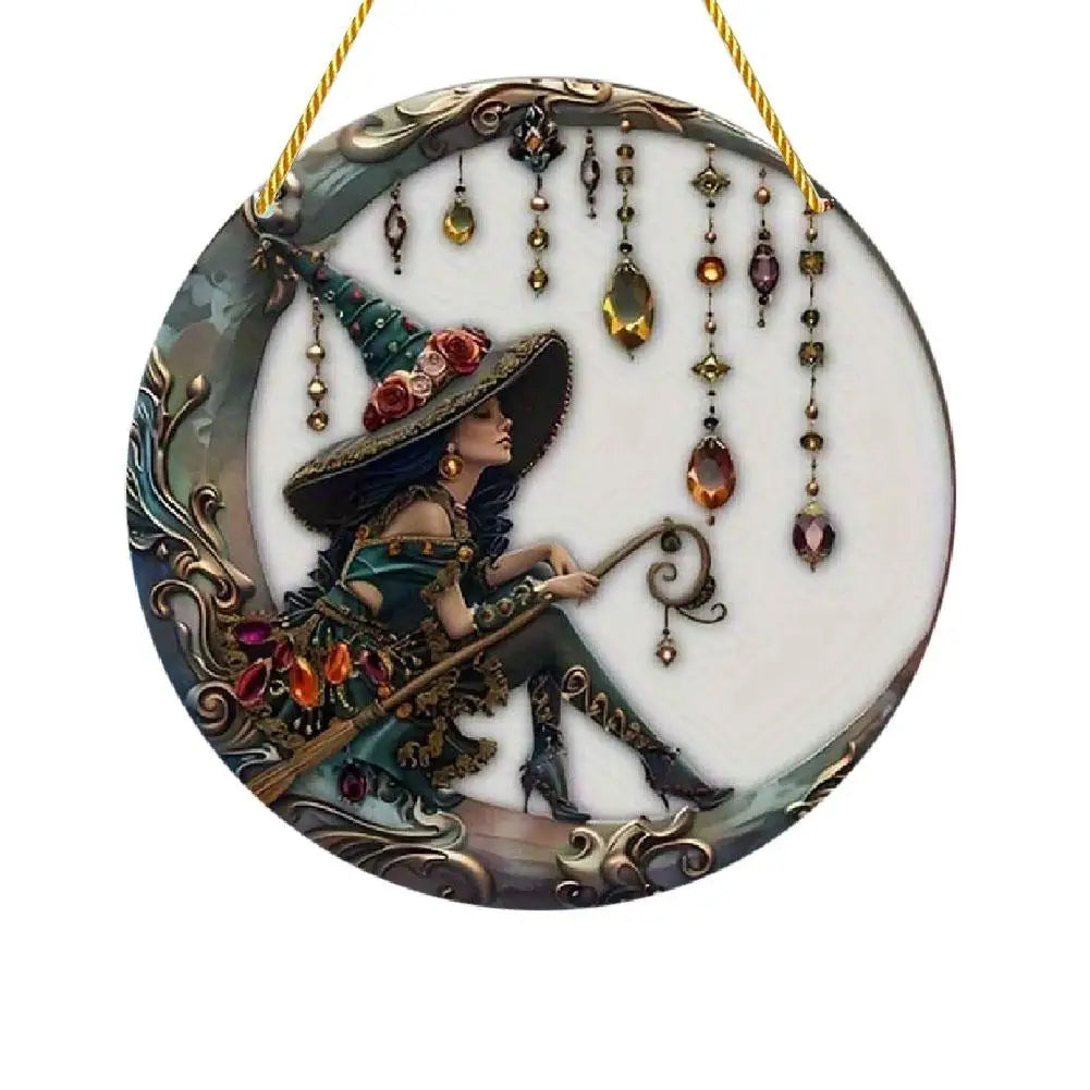Moonlit Witch Window Hanging