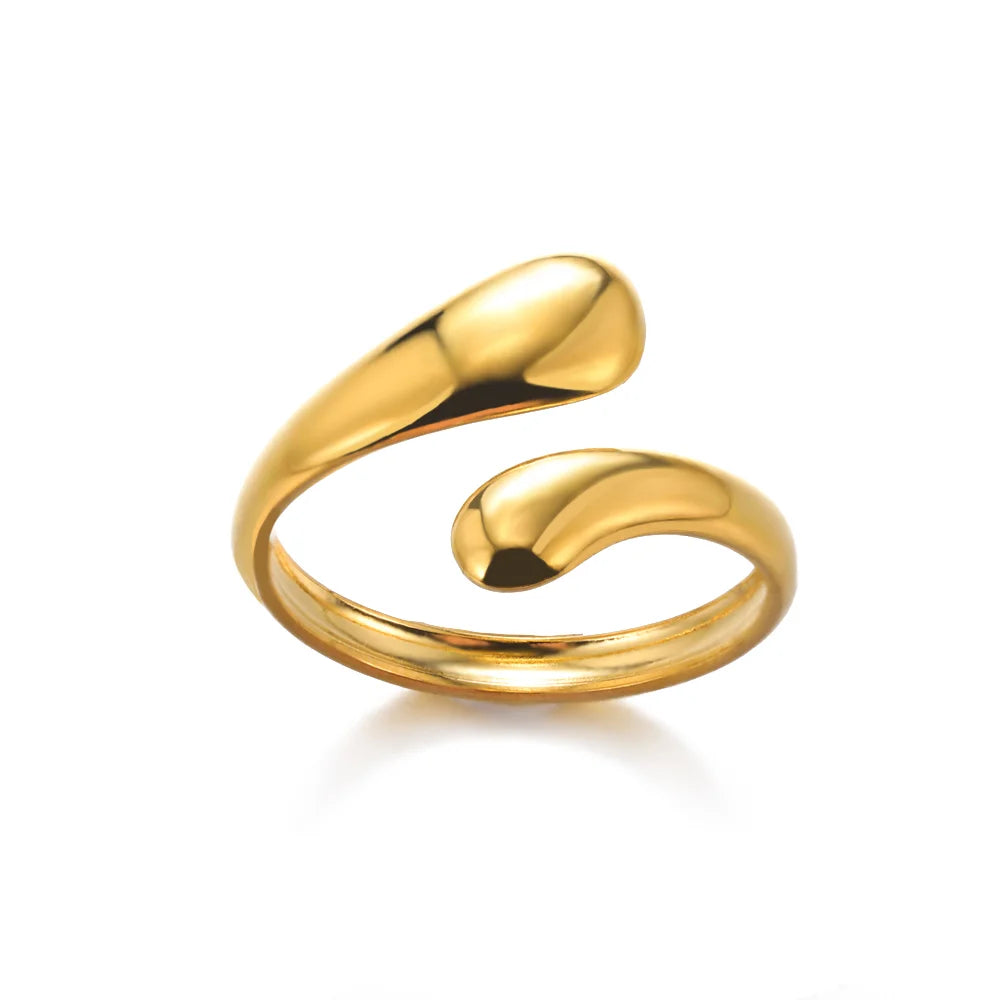 Gold Geometric 316L Stainless Steel Ring