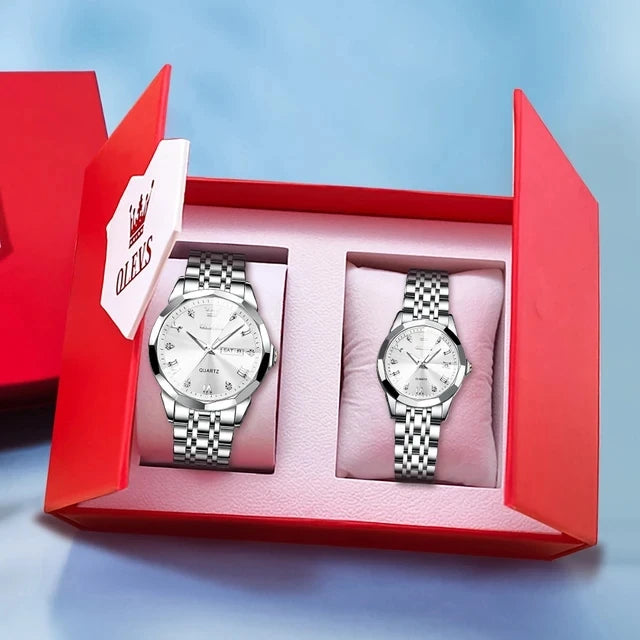 OLEVS 9931 Luxury Couple Quartz Watches