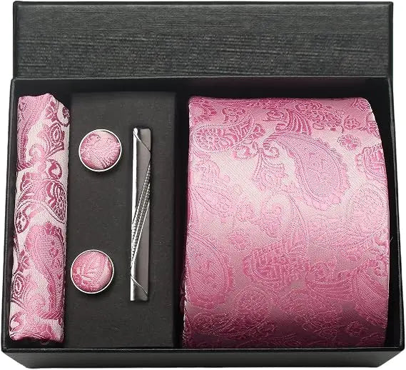 Luxury Silk Paisley Men’s Tie Gift Set