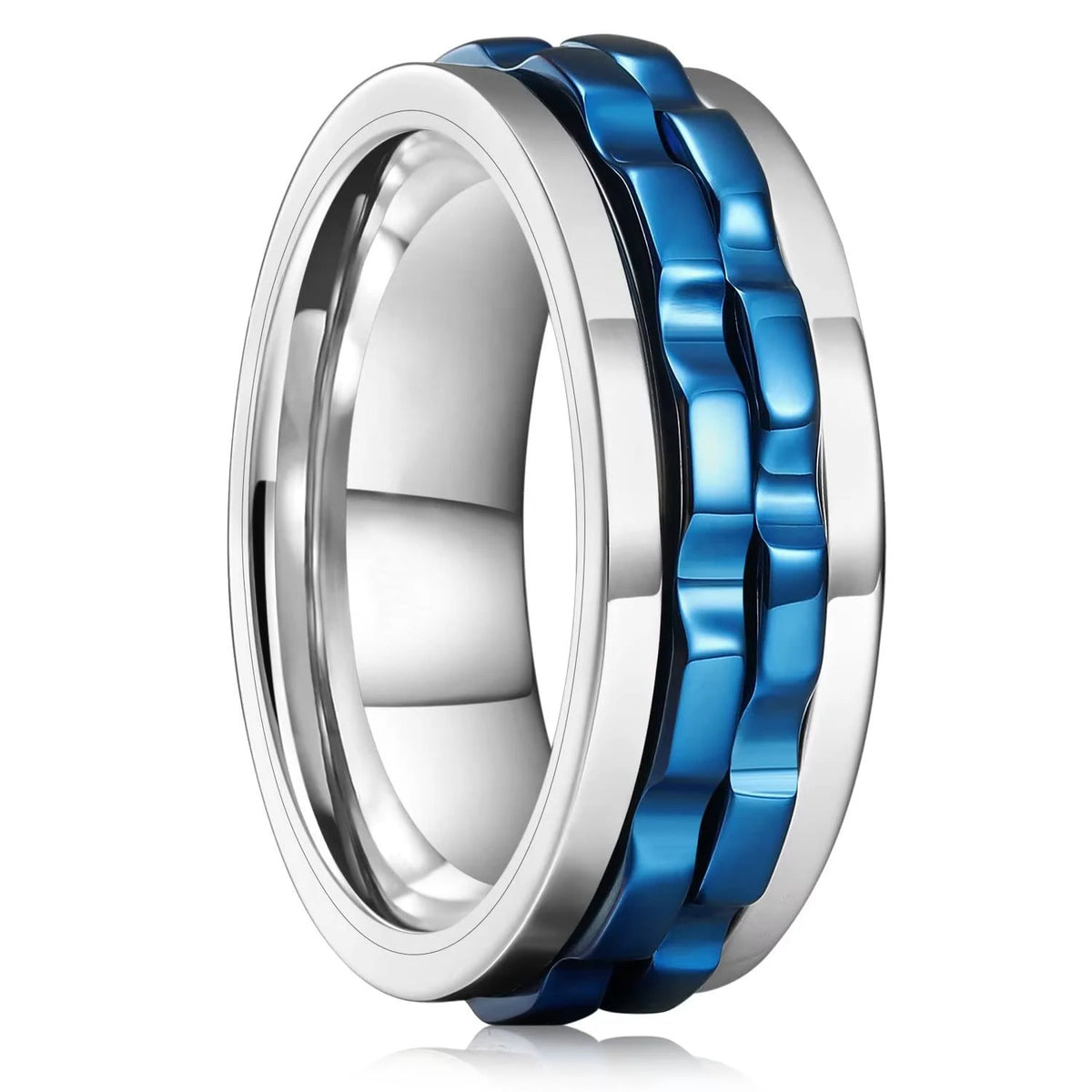 Men’s Titanium Steel Gear Spinner Ring
