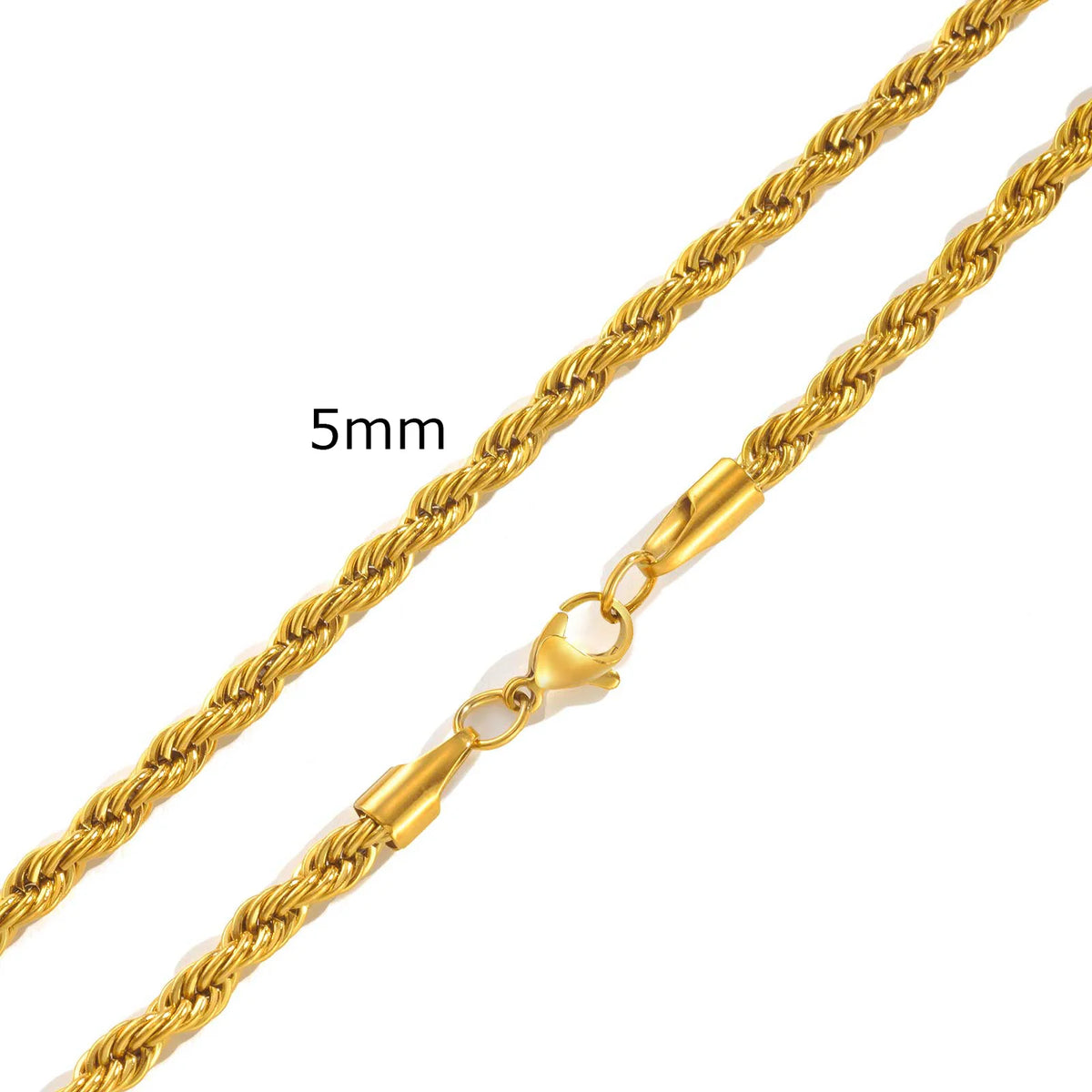 Punk Vintage Gold Rope Chain Necklace