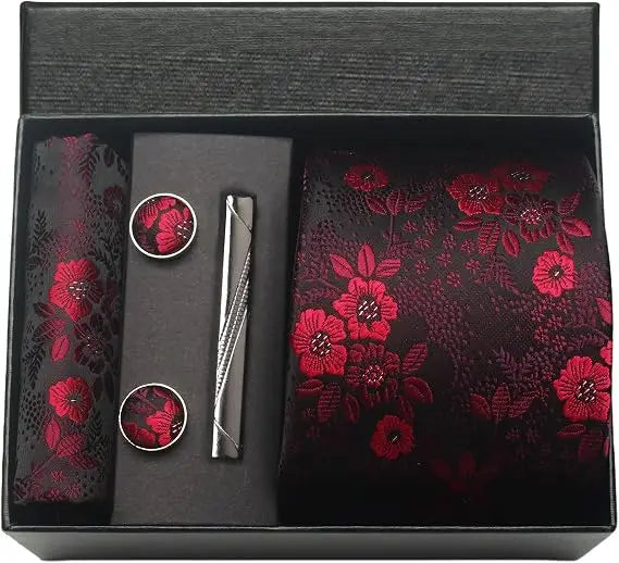 Luxury Silk Paisley Men’s Tie Gift Set
