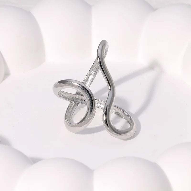 18K Gold Plated Stainless Steel Open Ring