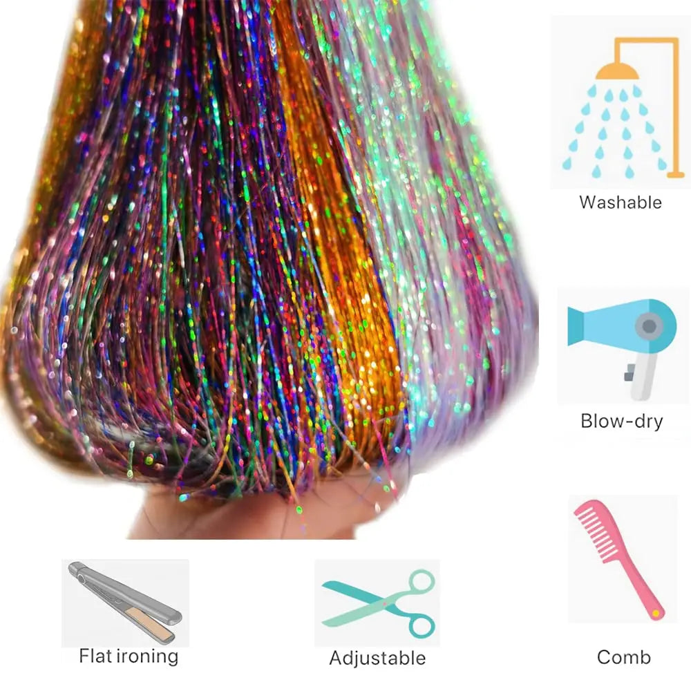 Sparkle Hair Tinsel Extensions