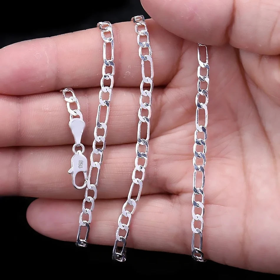 18K Gold Filled Figaro Chain Necklace 4mm