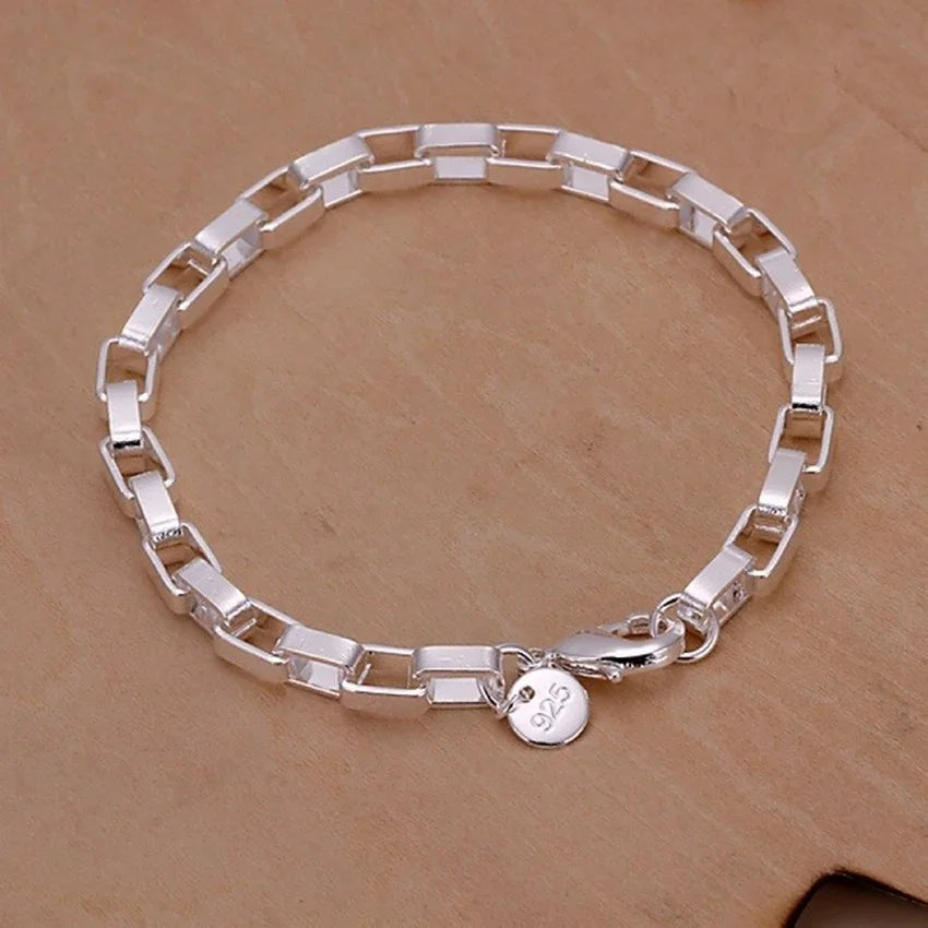 925 Sterling Silver Chain Bracelet for Men & Women – Elegant Classic Design