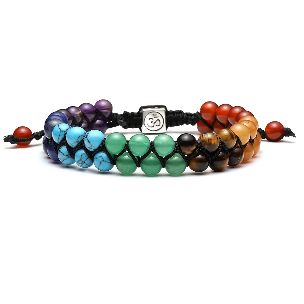 7 Chakra Crystal Bead Bracelet – Adjustable Yoga & Meditation Design