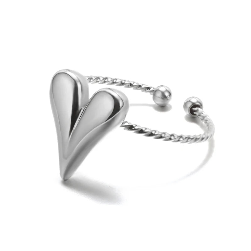 Gold Stainless Steel Classic Women's Ring