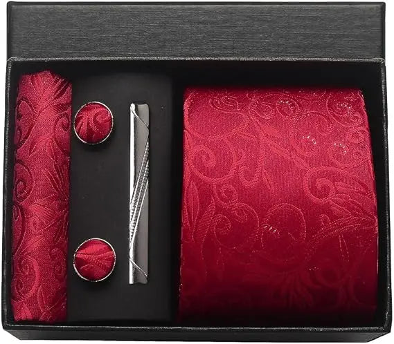 Luxury Silk Paisley Men’s Tie Gift Set