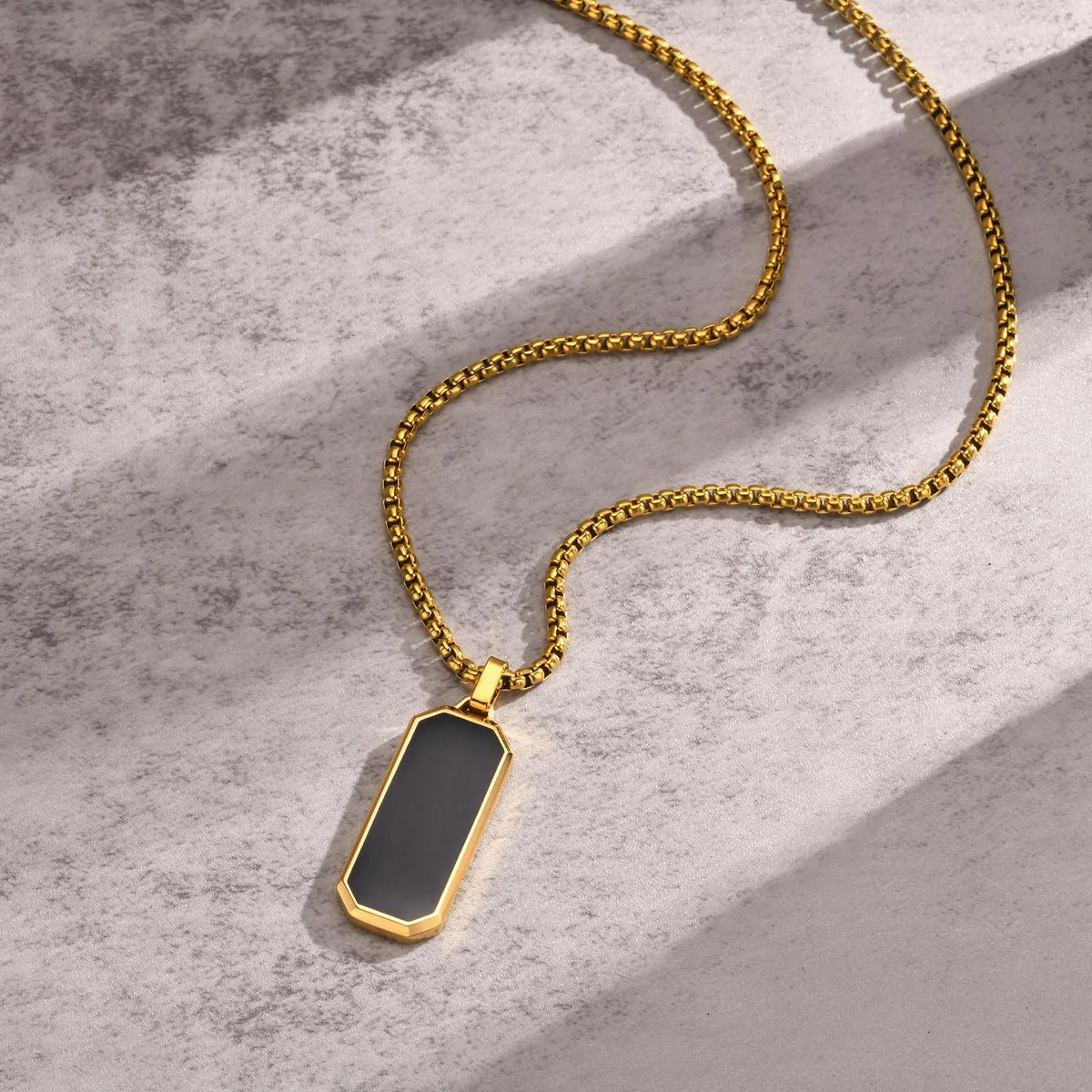 Vnox Men’s Small Stainless Steel Dog Tag Necklace